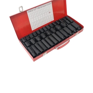 Haute qualité 35 pièces 1/2 <span class=keywords><strong>DR</strong></span> douille à impact d'air épaissie tête de pistolet à air jeu de douilles hexagonales - Product Image 3