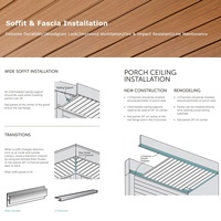Panneau de soffite ventilé en aluminium de qualité supérieure, ignifuge, antirouille, à faible entretien, pour maison et bâtiment commercial