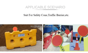 Discos Refletores de Segurança Laranja Duráveis para Sinalização de Tráfego Produtos de Segurança para Construção - Product Image 5