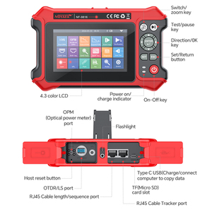เครื่องทดสอบ OTDR 16 in 1ของ NOYAFA NF-9816ผู้เชี่ยวชาญ10G Dual opm VfL ols ใยแก้วนำแสงพร้อมอินเทอร์เฟซ RJ45และ FC APC - Product Image 6