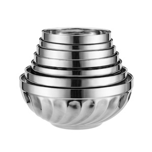 304 Stainless Steel Bowls <b>Set</b> 6Pcs Nesting Kitchen Mixing Bowls For Cooking Baking Food Prep With Lid - Product Image 3