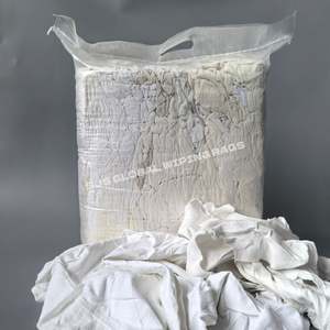 Trapos de Limpieza Industriales de Felpa Blanca 100% Algodón, Súper Absorbentes, Reciclados, Solución Económica - Product Image 1