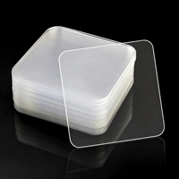 Cinta Adhesiva Acrílica de Doble Cara, Nano Antideslizante, de Alta Viscosidad, Sin Residuos, Diseño Cuadrado Transparente, Fuerte Adhesión, Remoción Limpia