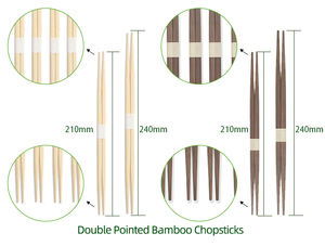 Tùy chỉnh dùng một lần tre đũa gỗ thiết kế mới lạ đôi đã kết thúc Flatware Set với độ ẩm thấp nội dung cho các bên khách sạn - Product Image 4