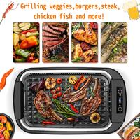 Tragbarer Elektrischer Raclette & Steak-Grill Rauchfreier Indoor Französischer Haushaltsgrill 1500W Aluminium-Grill