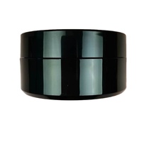 100 ml pot en plastique avec cuillère à visser noir pots cosmétiques