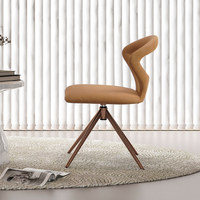 [En stock] Chaise de salle à manger pivotante au design oriental moderne, chaise de bureau pour ordinateur, chaise de luxe légère pour la maison, dossier haut de gamme