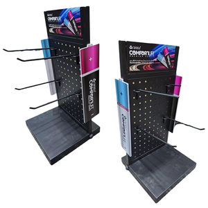 Présentoir d'enseigne en métal pour magasin de détail en fil métallique dans un magasin personnalisé Présentoir en métal réglable avec logo - Product Image 1