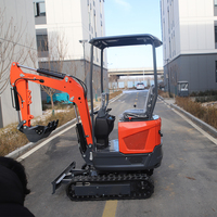Mini-excavatrice sur chenilles QS-12J avec moteur Koop, haute efficacité, faible consommation de carburant, portable, pour travaux d'aménagement paysager et projets de construction rurale