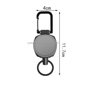 핫 세일 개폐식 키 체인 헤비 듀티 카라비너 배지 홀더 전술 ID 배지 릴 24-31.5 인치 스틸 개폐식 코드 - Product Image 3