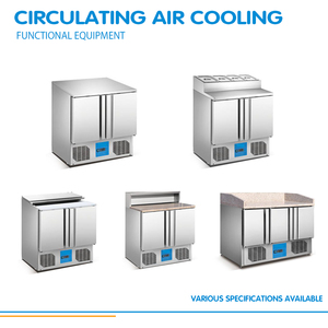 X-MING thương mại lạnh salad chuẩn bị trạm bảng tủ lạnh bánh <span class=keywords><strong>sandwich</strong></span> chuẩn bị bảng tủ lạnh với thớt và chảo - Product Image 4