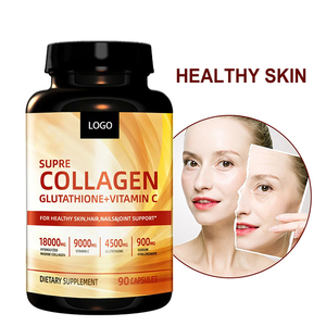 China Fabricante Atacado Pele Whitening Cápsulas Glutationa Halal Hidrolisado Colágeno Peptídeos Vitamina c Cápsula Suplemento - Product Image 3