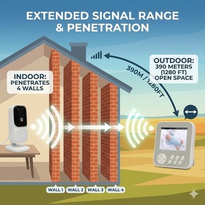 KT-901S จอภาพ IPS ขนาด 2.8 นิ้ว กล้องวงจรปิดสำหรับเด็ก ไม่มี WiFi ป้องกันความเป็นส่วนตัว กล้อง 720P อินฟราเรดมองเห็นในเวลากลางคืน สนทนาสองทาง โหมด VOX - Product Image 5
