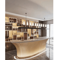 Designs de tables de bar courbées de taille standard pour la maison, le sous-sol, la cuisine, le comptoir de bar