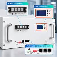 Batterie de stockage d'énergie LiFePO4 51,2V 5Kwh 10Kwh 15Kwh, rack de batteries de stockage d'énergie, batterie lithium-ion 48V 100Ah 200Ah 300Ah