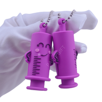 Vente en gros Forme personnalisée Disjoncteur de seringue Coupeur de caoutchouc souple Soins infirmiers Blister Ouvre-ampoule en verre PVC sans danger avec porte-clés