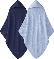 Lot de 2 serviettes à capuche pour nouveau-né, douces et absorbantes pour garçons, filles, nourrissons, tout-petits et enfants, grande taille 32x32 pouces