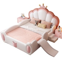 Lit simple rembourré coloré pour enfants, très vendu, cadre en bois massif, 3 tiroirs de rangement, lit double doux pour garçons, filles