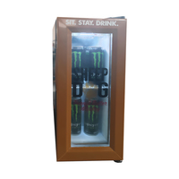 Réfrigérateur à boissons personnalisé pour comptoir, porte en verre, refroidisseur de boissons commercial pour canettes et bouteilles, 16L