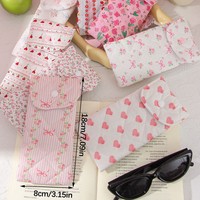 Nouveau sac de rangement personnalisé pour lunettes, sac à cosmétiques à motif floral pour filles, sac à lunettes léger, sac à maquillage portable à fleurs pour filles