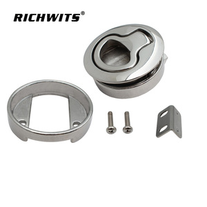 RICHWITS Stainless Steel Round Floor Lock Keyless 2-Sheath Version Industrial Design For <b>Yacht</b> RV Door - Product Image 4