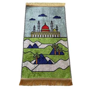 Tappetino da <span class=keywords><strong>Preghiera</strong></span> Islamico Antiscivolo in Velluto con Stampa Digitale <span class=keywords><strong>per</strong></span> Bambini, Tappeto Spesso <span class=keywords><strong>per</strong></span> la <span class=keywords><strong>Preghiera</strong></span> Musulmana - Product Image 4