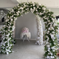 Y-UFA030 U Type Flower Arrangement Arch Silk White Flowers Arch Rose Artificial Flower Arch Party Decor Arrangement Wedding