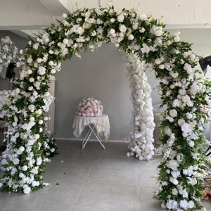 Y-UFA030 U Type Flower Arrangement Arch Silk White Flowers Arch Rose Artificial Flower Arch Party Decor Arrangement Wedding - Product Image 2