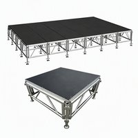 Scène de concert mobile en aluminium pour événements en plein air, DJ, mariage, capacité de charge de 500 kg, design modulaire, à vendre