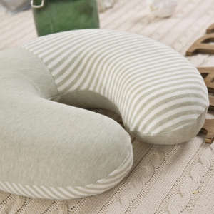 Microperle de Massage pour le cou en forme de U, 1 pièce, tissu respirant à l'air pliable, simple et rayé, en Polyester/coton, vente en gros - Product Image 2