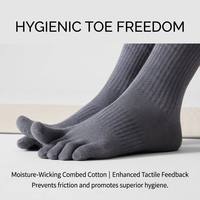 Chaussettes de yoga et de Pilates de luxe antidérapantes à cinq doigts pour femmes, idéales pour le studio, la barre et l'entraînement, 85 % coton