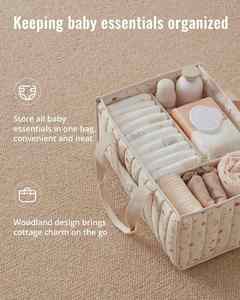 Organizador de Pañales para Bebés Recién Nacidos, Cesta de Almacenamiento Elegante para Guardería, Fabricante de Artículos Esenciales para Bebés - Product Image 6