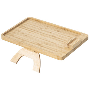 <b>Sofa</b> Armrest Side <b>Tray</b> Bamboo Wood Adjustable Height Mini Table For Living Room - Product Image 5
