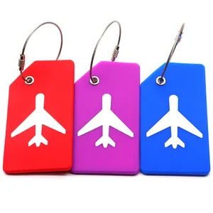 Travel Soft PVC Luggage Tags Travel Accessory PVC Suitcases ID Tags Business Card Holder For Travelling