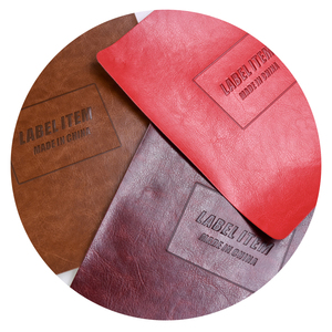 Hoogwaardige hete-stempel gepersonaliseerde logo geprägte PU lederen labels en patches voor jeans en tassen - Product Image 1