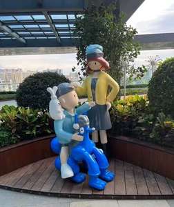 Sculpture de <span class=keywords><strong>lion</strong></span> en fibre de verre de haute qualité, grande statue décorative d'extérieur et d'intérieur pour centre commercial et devanture de magasin - Product Image 2