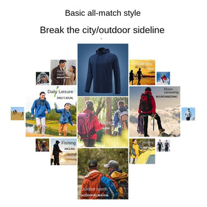 Veste coupe-vent de sport pour homme, imperméable, coupe-vent, séchage rapide, 100% polyester, pour la course à pied, le football, l'automne - Product Image 4