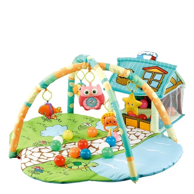 Baby Verhelderend Spel Fitness Play Gym Mat Ocean Ball Kussen Speelmat Baby Activiteit Met Hangend Speelgoed