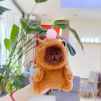Dessin animé moelleux doux fruits poupée mignon Capybara peluche jouet sac breloque en peluche porte-clés sac à dos pendentif porte-clés accessoire
