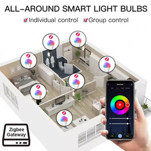 Bombilla LED Inteligente Zigbee 3.0, 110V 220V, E27 B22, Lámparas RGBCW, Funciona con <span class=keywords><strong>Alexa</strong></span> <span class=keywords><strong>Echo</strong></span> <span class=keywords><strong>Plus</strong></span>, Google Home Assistant, Control por Voz, APP, 2MQTT - Product Image 5