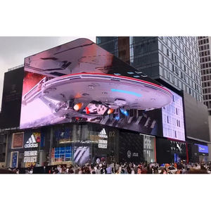 Outdoor Waterproof Curved Naked-Eye 3D LED Advertising Screen P3-P10 <b>Wall</b> Mount Digital Billboard 5000cd Brightness 2-Year - Product Image 1
