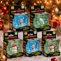 Bonbons de malt transparents en forme de bonhomme de neige écologiques personnalisés, jouet anti-stress en forme de cube de glace