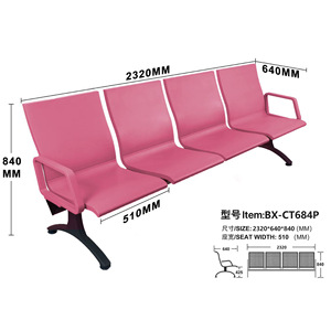 Sillas de Espera Bao Xian 1750x640x840mm, Asientos Públicos para Hospital de Tres Plazas con Reposabrazos - Product Image 3