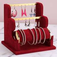 Byinteq — organisateur de montre-Bracelet détachable, en velours, gris, OEM, élégant, porte-Bracelet trois niveaux, présentoir de bijoux