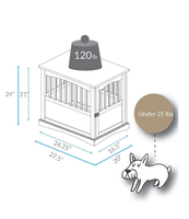 Table d'appoint pour espresso décontractée pour la maison Cage et maison en bois de taille moyenne pour animaux de compagnie