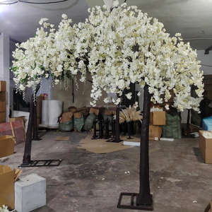 BL-AP13 TikTok <span class=keywords><strong>Whatsapp</strong></span> Instagram Última Novedad en Venta, Árbol de Flores de Cerezo Artificial Blanco Crema Hecho a Medida para Decoración del Hogar y Exteriores - Product Image 4