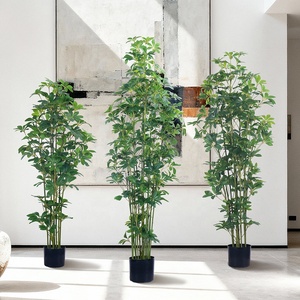 Árbol Bonsái Artificial <span class=keywords><strong>de</strong></span> <span class=keywords><strong>Schefflera</strong></span>, Plástico Ecológico Resistente a los Rayos UV, 120cm-180cm, Decoración para el Hogar y el Jardín - Product Image 1