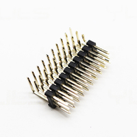 Conector de Ángulo Recto de Triple Fila, Espaciado Estándar de 2.54 mm, Altura de 2.5 mm, Conector de Ángulo Recto de Triple Fila