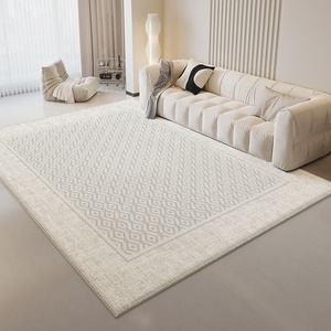 Alfombra Moderna de Estilo Chino Antiguo, Apta <span class=keywords><strong>para</strong></span> Mascotas, de Imitación de Cachemira, <span class=keywords><strong>para</strong></span> Sala de Estar, en Beige y Blanco - Product Image 6