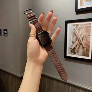 <span class=keywords><strong>Bracelet</strong></span> en <span class=keywords><strong>cuir</strong></span> en nylon à la mode pour <span class=keywords><strong>Apple</strong></span> <span class=keywords><strong>Watch</strong></span> <span class=keywords><strong>Bracelet</strong></span> de poignet tissé en toile pour iWatch Series 6 5 4 3 <span class=keywords><strong>Se</strong></span> - Product Image 6